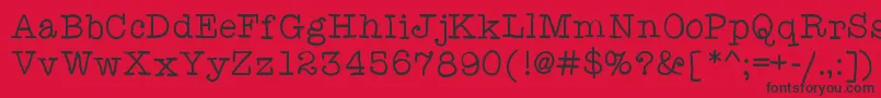 フォントAnitypewriter – 赤い背景に黒い文字
