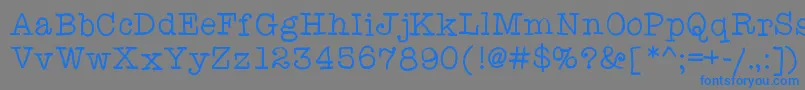 Weitere Informationen zur Anitypewriter-Schriftart Anitypewriter-Schriftart – Blaue Schriften auf grauem Hintergrund
