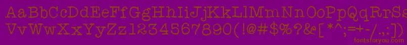 Anitypewriter Font – Brown Fonts on Purple Background