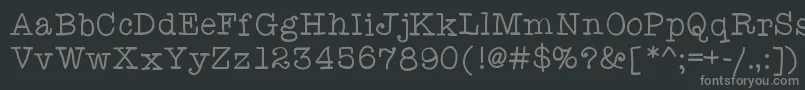 フォントAnitypewriter – 黒い背景に灰色の文字