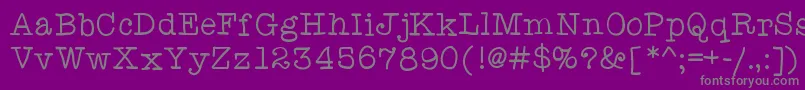 Anitypewriter Font – Gray Fonts on Purple Background