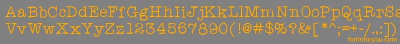 Anitypewriter Font – Orange Fonts on Gray Background