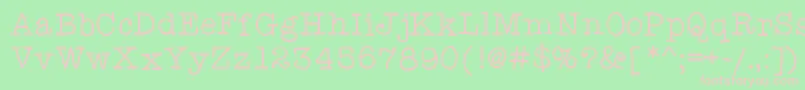 Anitypewriter Font – Pink Fonts on Green Background