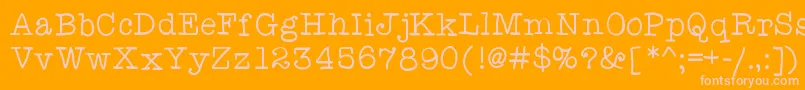 Anitypewriter Font – Pink Fonts on Orange Background