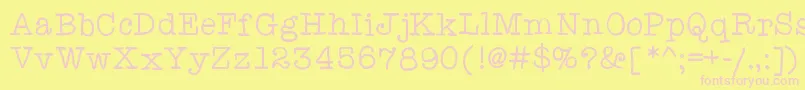 Anitypewriter Font – Pink Fonts on Yellow Background