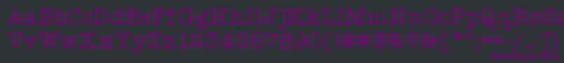 Шрифт Anitypewriter – фиолетовые шрифты на чёрном фоне