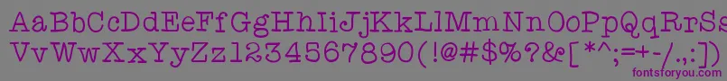 Anitypewriter Font – Purple Fonts on Gray Background
