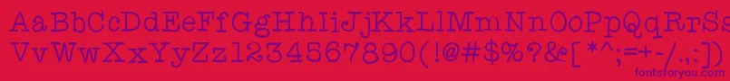 Anitypewriter Font – Purple Fonts on Red Background