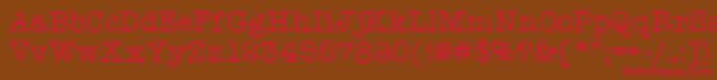Anitypewriter Font – Red Fonts on Brown Background
