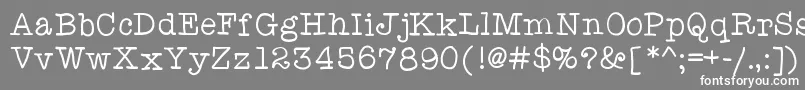 Anitypewriter Font – White Fonts on Gray Background