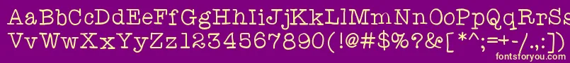 Anitypewriter Font – Yellow Fonts on Purple Background