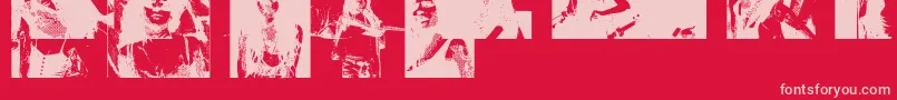 Amybats5 Font – Pink Fonts on Red Background