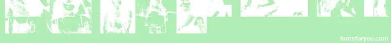 fuente Amybats5 – Fuentes Blancas Sobre Fondo Verde