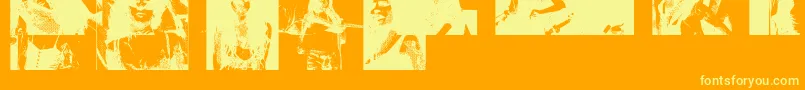 Amybats5 Font – Yellow Fonts on Orange Background