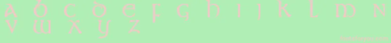 フォントStonecross – 緑の背景にピンクのフォント
