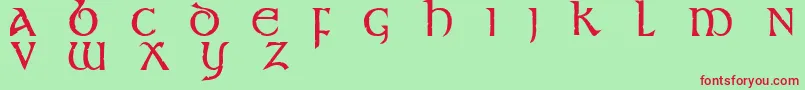 Stonecross-Schriftart – Rote Schriften auf grünem Hintergrund