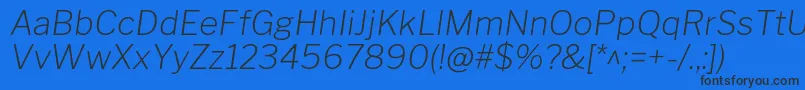 LibrefranklinExtralightitalic Font – Black Fonts on Blue Background