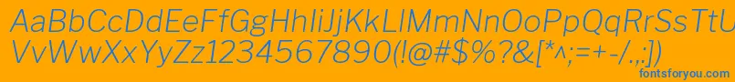 fuente LibrefranklinExtralightitalic – Fuentes Azules Sobre Fondo Naranja