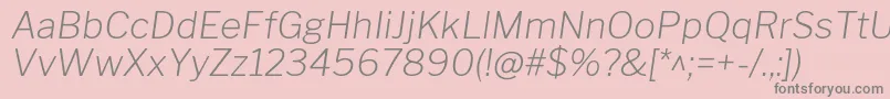 LibrefranklinExtralightitalic Font – Gray Fonts on Pink Background