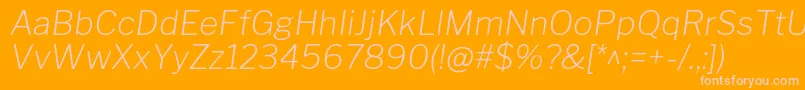fuente LibrefranklinExtralightitalic – Fuentes Rosadas Sobre Fondo Naranja