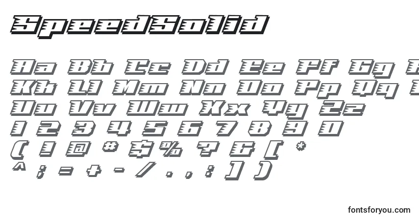 characters of speedsolid font, letter of speedsolid font, alphabet of  speedsolid font