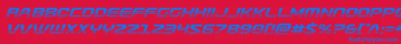 Usuzihalfital Font – Blue Fonts on Red Background