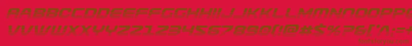 Usuzihalfital Font – Brown Fonts on Red Background