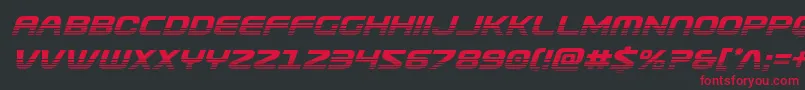 Usuzihalfital-Schriftart – Rote Schriften auf schwarzem Hintergrund