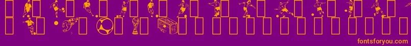 Soccer Font – Orange Fonts on Purple Background