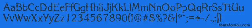 KorinthrandomRegular Font – Black Fonts on Blue Background