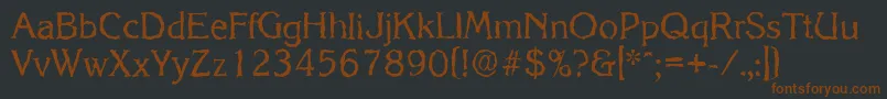 KorinthrandomRegular Font – Brown Fonts on Black Background