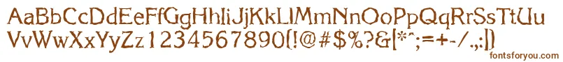 KorinthrandomRegular Font – Brown Fonts on White Background