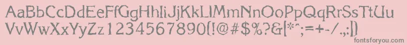 KorinthrandomRegular Font – Gray Fonts on Pink Background