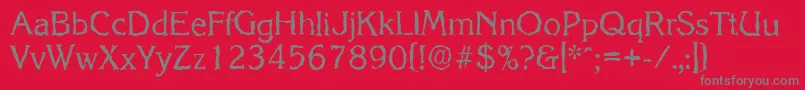 KorinthrandomRegular Font – Gray Fonts on Red Background