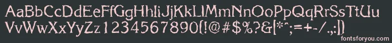 KorinthrandomRegular Font – Pink Fonts on Black Background