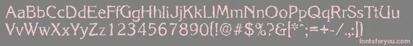 KorinthrandomRegular Font – Pink Fonts on Gray Background