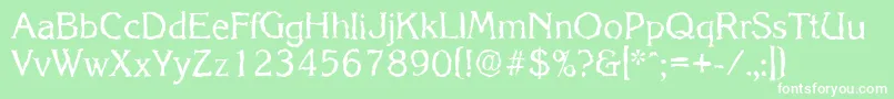 KorinthrandomRegular Font – White Fonts on Green Background