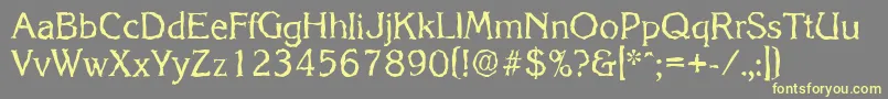 KorinthrandomRegular Font – Yellow Fonts on Gray Background