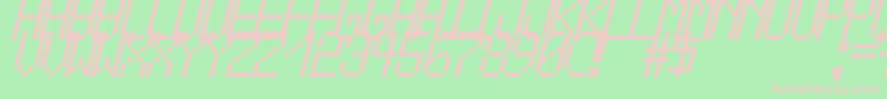 CrossLedTfbBoldCursive Font – Pink Fonts on Green Background