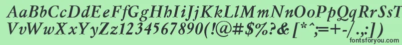 Msl66C Font – Black Fonts on Green Background