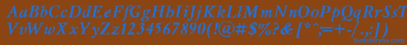 Msl66C Font – Blue Fonts on Brown Background