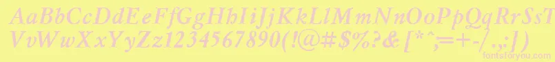 Msl66C Font – Pink Fonts on Yellow Background