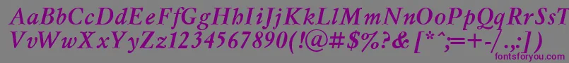 Msl66C Font – Purple Fonts on Gray Background