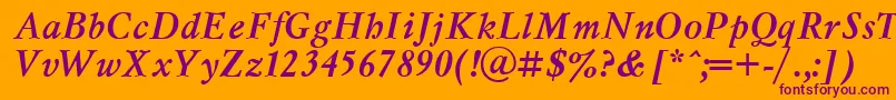 Msl66C Font – Purple Fonts on Orange Background