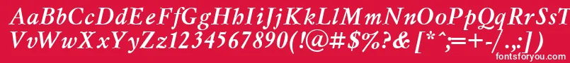 Msl66C Font – White Fonts on Red Background