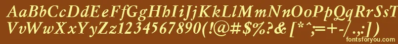 Msl66C Font – Yellow Fonts on Brown Background