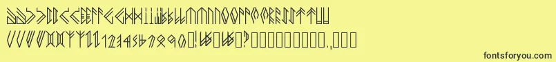 Newhorkbook Font – Black Fonts on Yellow Background