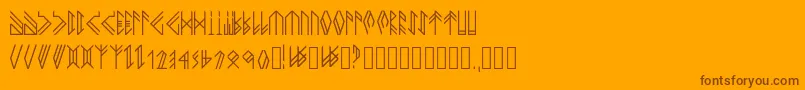 Newhorkbook Font – Brown Fonts on Orange Background