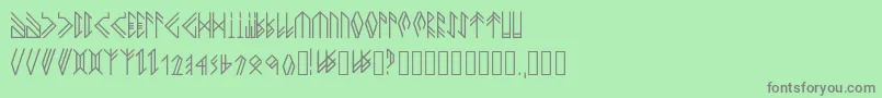 Newhorkbook Font – Gray Fonts on Green Background