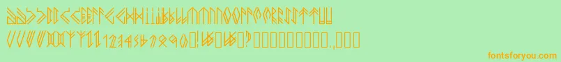 Newhorkbook Font – Orange Fonts on Green Background